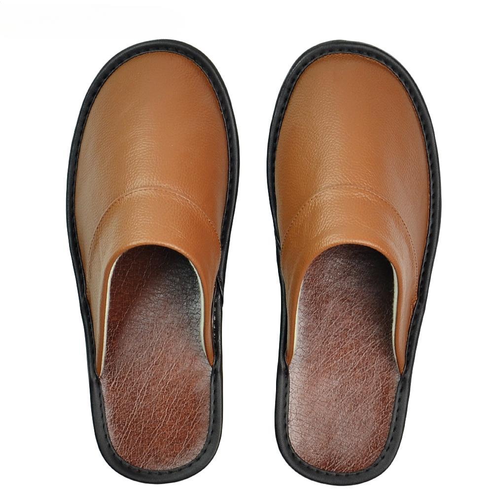 Мужские тапочки из коровьей кожи, большие размеры, льняные домашние мужские домашние домашние тапочки, женские и мужские тапочки, роскошные мягкие туфли на плоской подошве