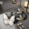 Цветочный Нескользящий Коврик для Ванной 3D Реалистичный Быстросохнущий Коврик для Ванной Комнаты Удобный Многоцелевой Напольный Коврик для Ванной Комнаты Спальни