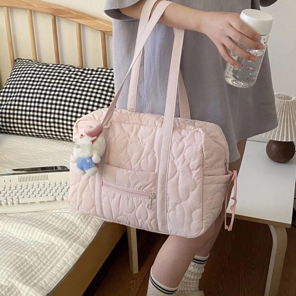 Korean Style Travel Luggage Bag Heart Travel Storage Bag Sweet Makeup Pouch Bag Outdoor