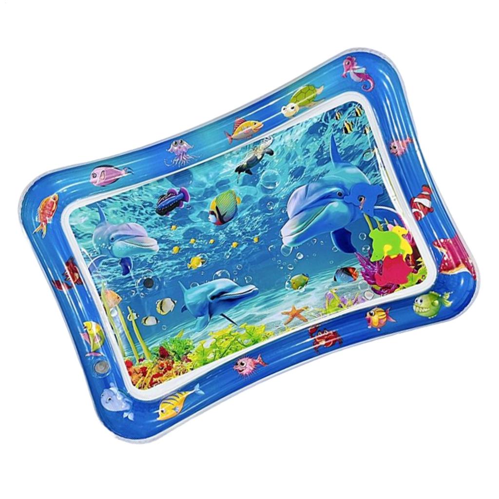 Inflatable Water Mat For Cat And Dog Water Sensory Play Mat Thickened Pet Playmat With Fish Sea Ocean Theme Sensory Toy Water