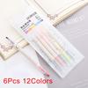 1 Pack Stationery Double Writing Creativity Multicolor Dual-ended Cute Art Marker Graffiti Highlighter