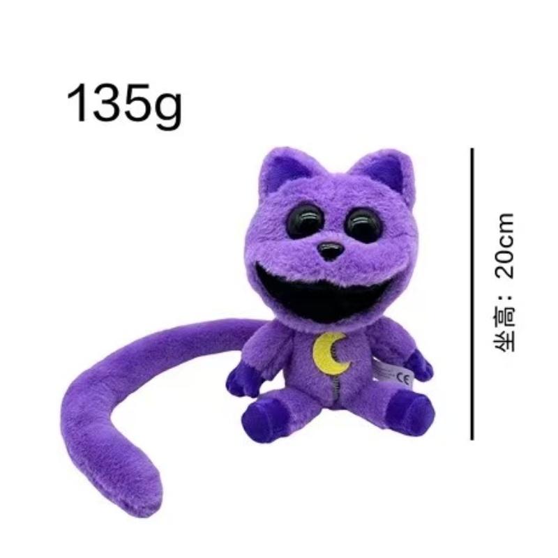 Smiling Animal Anime Plush Toy Horror Doll Soft Model Toy Horror Smiling Cat Cartoon Festival Plush Gift Decoration