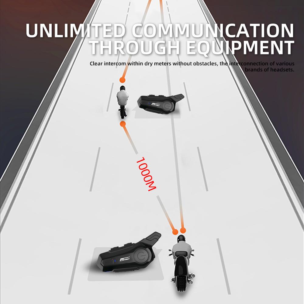 1/2шт Bluetooth Intercom мотоциклетный шлем bluetooth гарнитура для 2 мотоциклистов intercomunicador мото гарнитура Interphone беспроводной