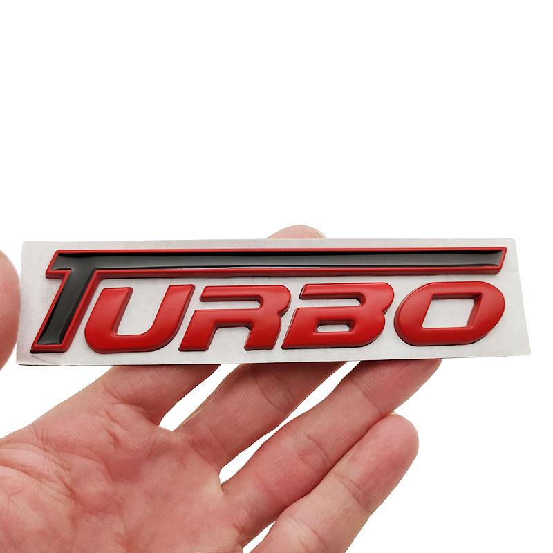 3D Metal Sticker TURBO Badge Emblem Sticker For BMW Mercedes Volkswagen Chevrolet Peugeot Kia Ford Honda Toyota Car Accessories RL2