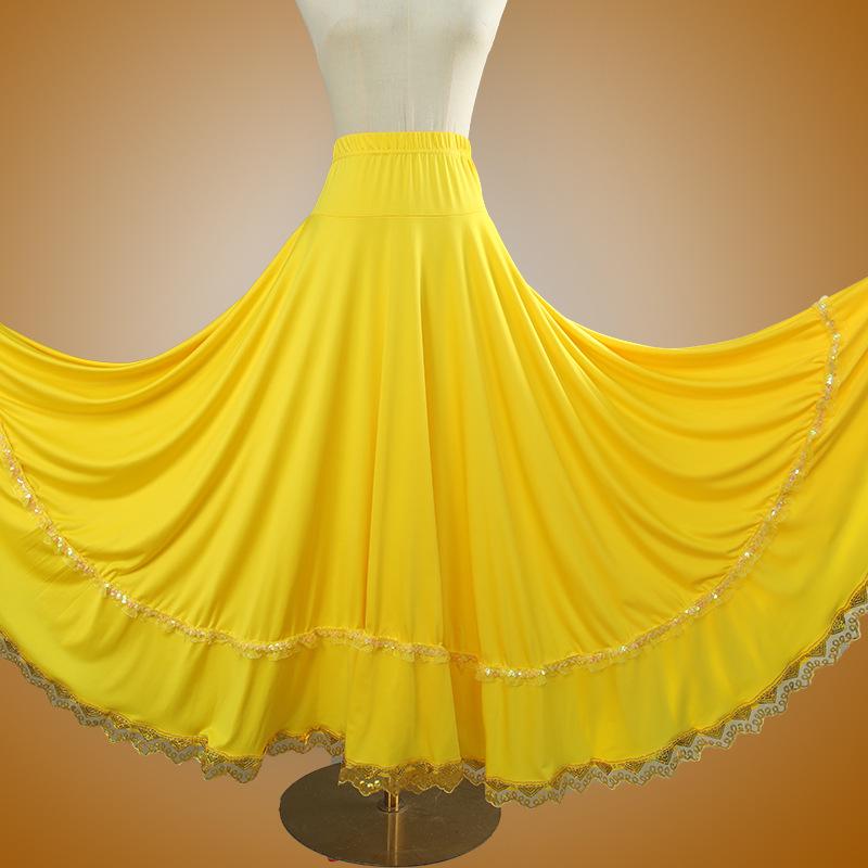 Square Dance Stage Costume: High Waist Ethnic Swing Skirt for Women (Adult, Spring/Summer)