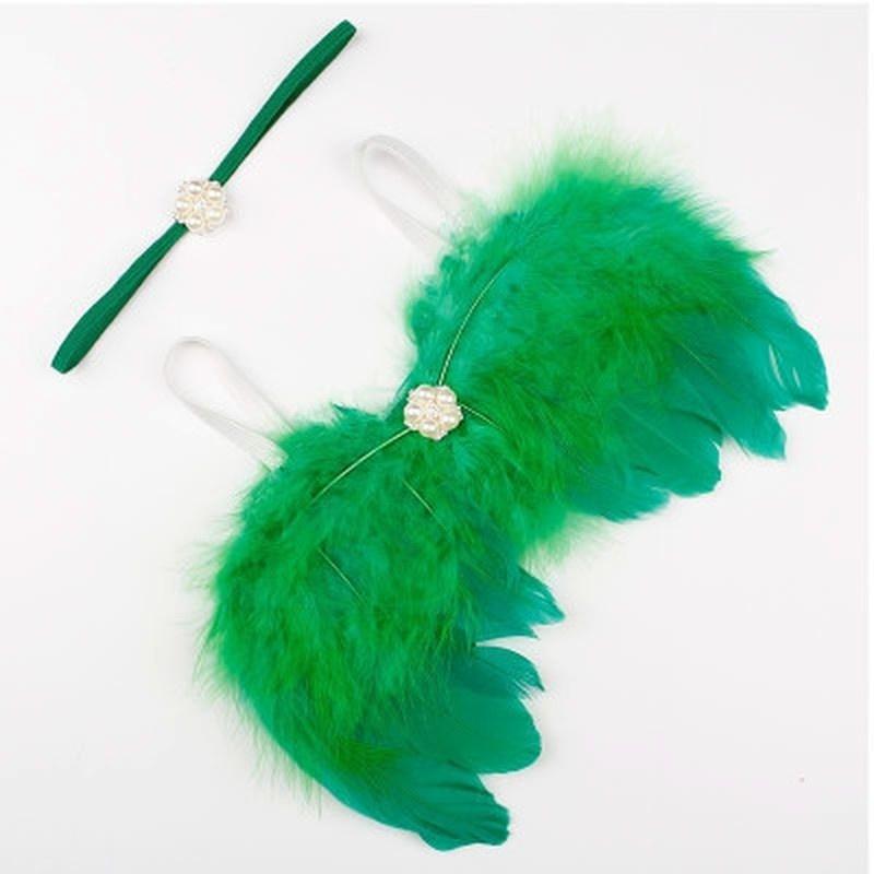 Костюм для новорожденных девочек с крыльями ангела, повязка на голову, юбка, реквизит для фотосъемки