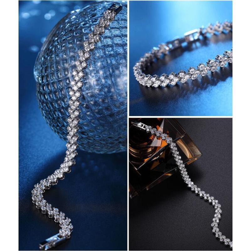 Римский браслет ins нишевый дизайнерский имитация муассанита, полный бриллиантов, легкий роскошный модный браслет, женский браслет с подарочной коробкой