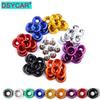 DSYCAR 1Set Billet Aluminum Fender Bumper Washer Bolt Engine Bay Screw Dress Up Kit JDM M6x20mm Bolts