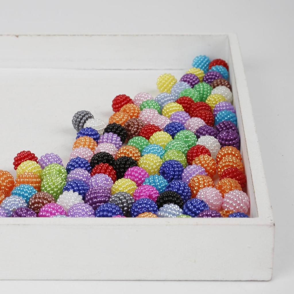 500G Acrylic Beads Bayberry Beads Round Loose Beads Fit Europe Beads For Jewelry Making
