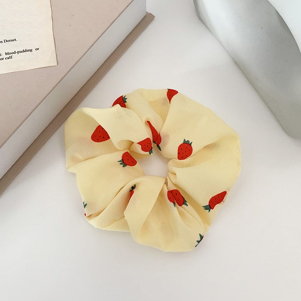 Girls Headwear Strawberry Hair Accessories Fruit Scrunchies Ponytail Holder Hairs Ties Hair Rope