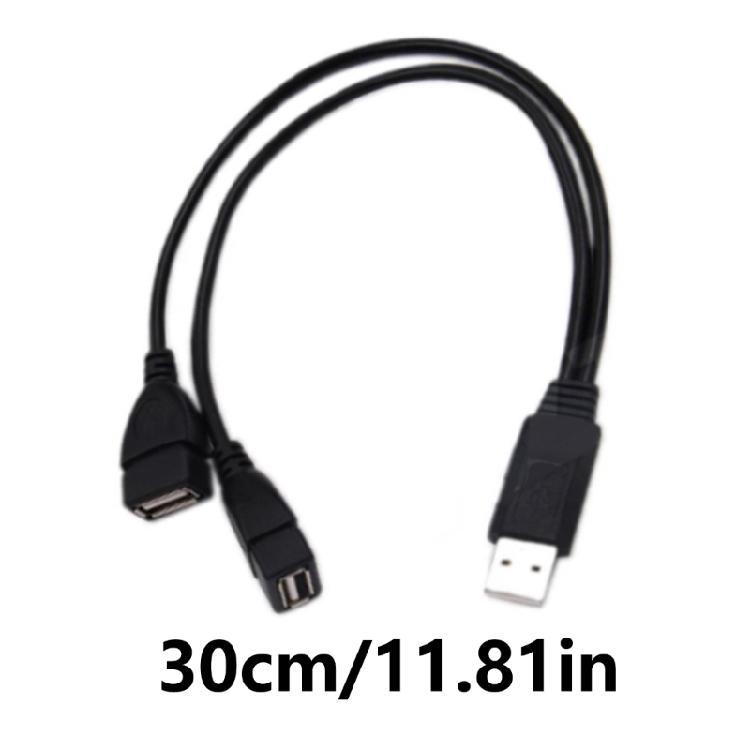 Y-образный кабель USB 2.0 (папа на два USB-мамы) Хаб USB Разветвитель питания Адаптер для одновременной зарядки двух устройств