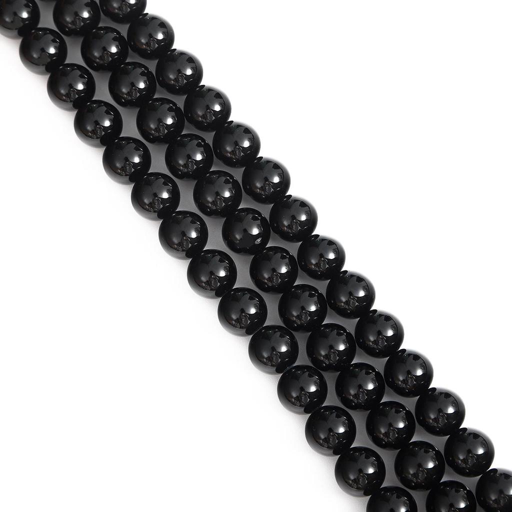 4-14 мм/28-92 шт. натуральный черный агат круглые бусины для изготовления ювелирных изделий DIY браслет ожерелье