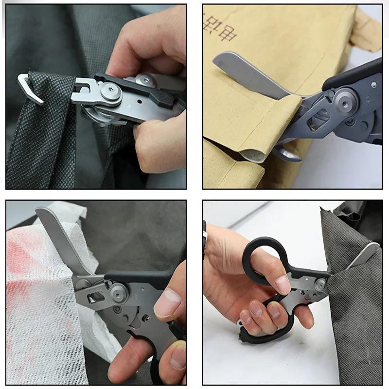 Multifunctional Tactical Scissors and Pliers Outdoor Survival Tool Scissors Foldable Tactical Scissors Rescue Tool Scissors