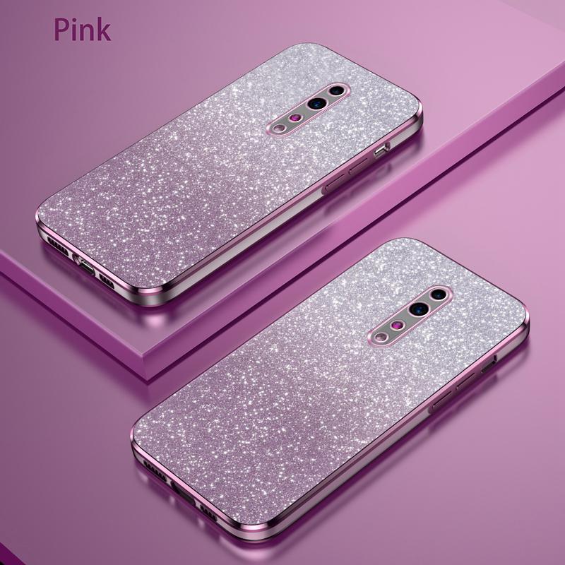 Для OPPO RENO Z Reno 2 2Z 3 3 5 5K Чехол Блестящий Роскошный Гальванизированный Блестящий Чехол для Телефона Противоударный Мягкий Бампер Прозрачная Задняя Крышка