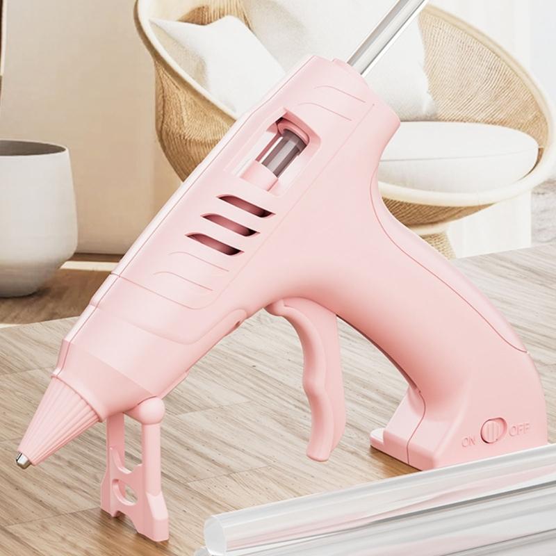 Wireless Hot Glues Guns 2000mAh Battery Fast Preheats 1.5Hs Runtime Silicone Insulated Nozzle Includes 10 Premium Sticks