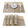 Weave Stripe Table Mat Non-Slip Pallet Coaster 30*45cm Placemats  For Dining Table