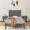 824725 vidaXL Wall-mounted Headboard Grey 96x3x63 Cm Solid Pine Wood