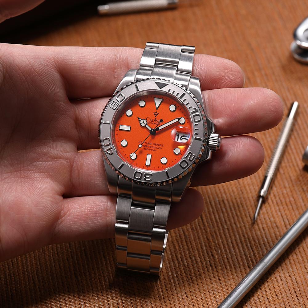 Cadisen 8210 New TOP Brand Luxury Men's Watch With Box Neptune Series Water Resistant 100m/330ft Automatic Men's Mechanical Watches