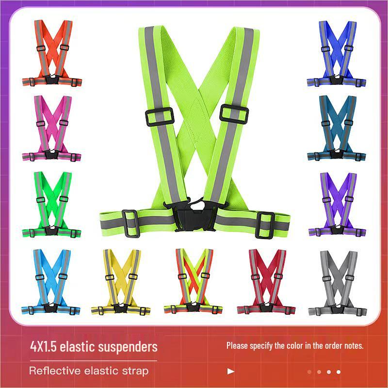 Adjustable Elastic Reflective Straps for Nighttime Cycling and Running Safety