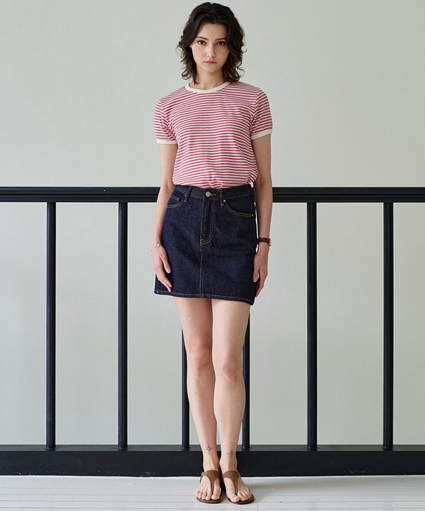 Pluna Studio Basic Mini Denim Skirt_Deep Blue