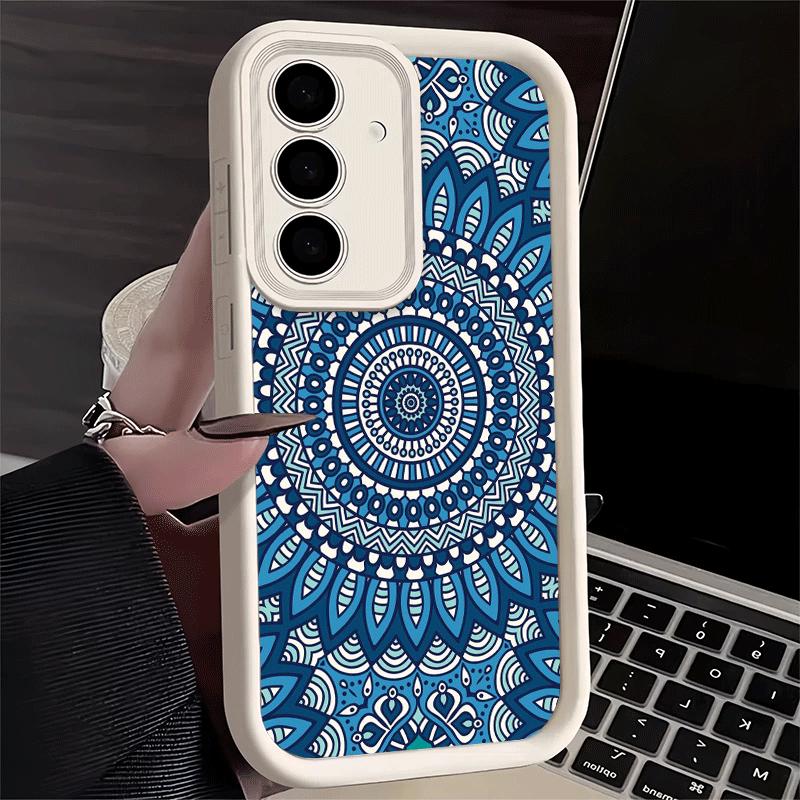 Чехол для телефона Samsung Galaxy S26 S25 Ultra S24 FE Узор в стиле Мандала Оболочка S23 Plus S22 + S21 S20 5G Мягкий силикон Funda