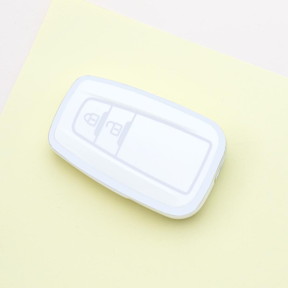 Tpu Auto Shell Fob Car Key Case Cover Keychain Accessories For Toyota Prius Camry Corolla Chr C-Hr Rav4 Land Cruiser Prado