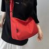 2025 New Japanese Simple Solid Color Shoulder Messenger Bag Cloth Bag Lightweight Women's Bag Fashion Trend Couple Bag