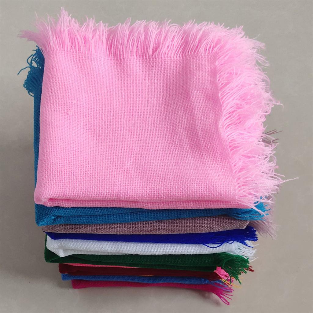 Popular Rural Headwrap for Adult Unisex Fashion Solid Color Furry Trim Headcover Breathable Thin Bandanas for All Age