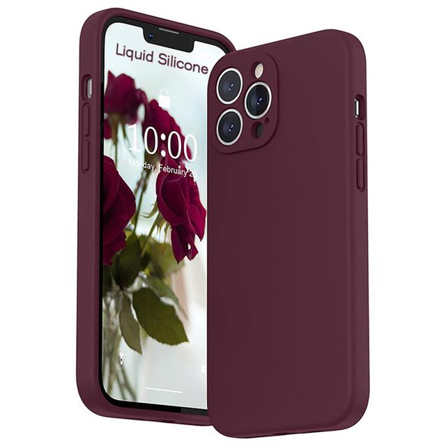 Жидкий силиконовый мягкий чехол для iPhone 15 14 Plus 13 11 12 Pro Max Mini X XR XS Full Lens Protection Cover Shell