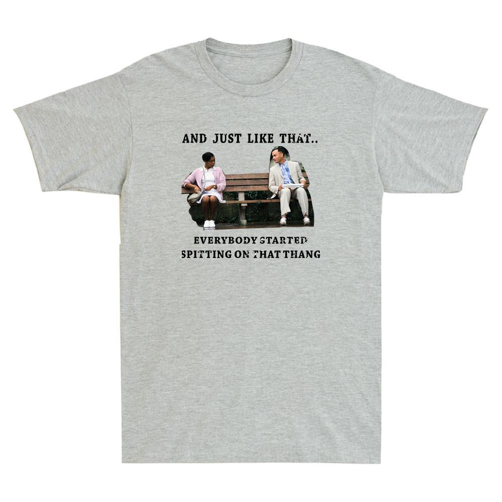 Hawk Tuah Everybody Started Spit On That Thang Funny Graphic Retro Men's T-Shirt
