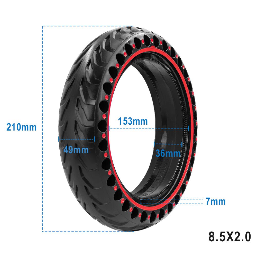 Твердая шина для электрического скутера Xiaomi M365 Pro Pro2, 8,5-дюймовая сотовая противоскользящая шина, 8,5-дюймовое колесо, взрывозащищенная твердая шина