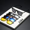 Magnetic Sunglasses Cover, Myopia Spring Legs, Box Interchangeable Clip, Polarized Sunglasses 2284