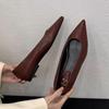Острый носок женские туфли на плоской подошве повседневная обувь женская 2024 тренд мода новые сандалии роскошные удобные осенние женские туфли