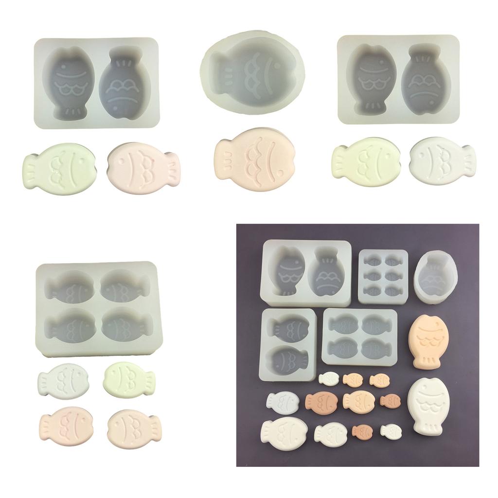 Silicone Fondant Molds Candy Molds Fish Shaped Silicone Molds DIY Baking Supplies Baking Molds Suitable for Clay Crafts
