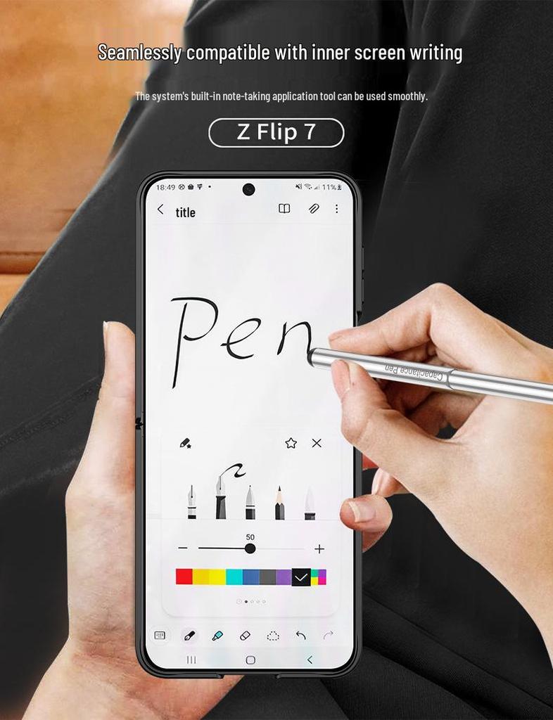 Магнитный чехол Samsung Z Flip7 с держателем для стилуса и защитным корпусом для Flip6