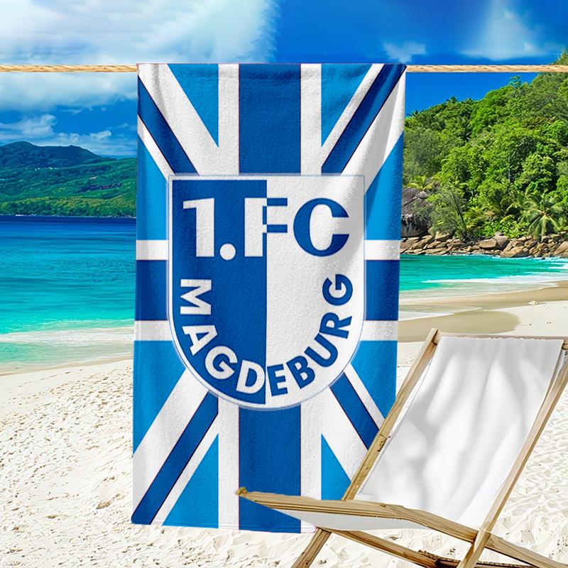 Magdeburg Flames Beach Towel - Soft, Absorbent Microfiber, Lightweight, Ideal for The Beach, Parties, Travel, Camping fan gifts