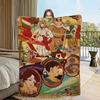Flannel warm comfort style  romance soft plush blanket retro for sofa Japanese living room Classic office bedroom travel gift