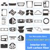 Для Mercedes Benz C Class W204 2007-2013 Мягкие наклейки из углеродного волокна Рамка панели CD/AC/подстаканника на центральной консоли