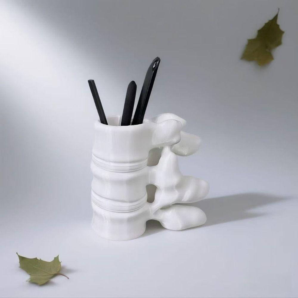 Funny Spine Vertebrae Pen Holder 3D Printed Simulation Spine Brush Holder Spine 3D Vase  Doctors