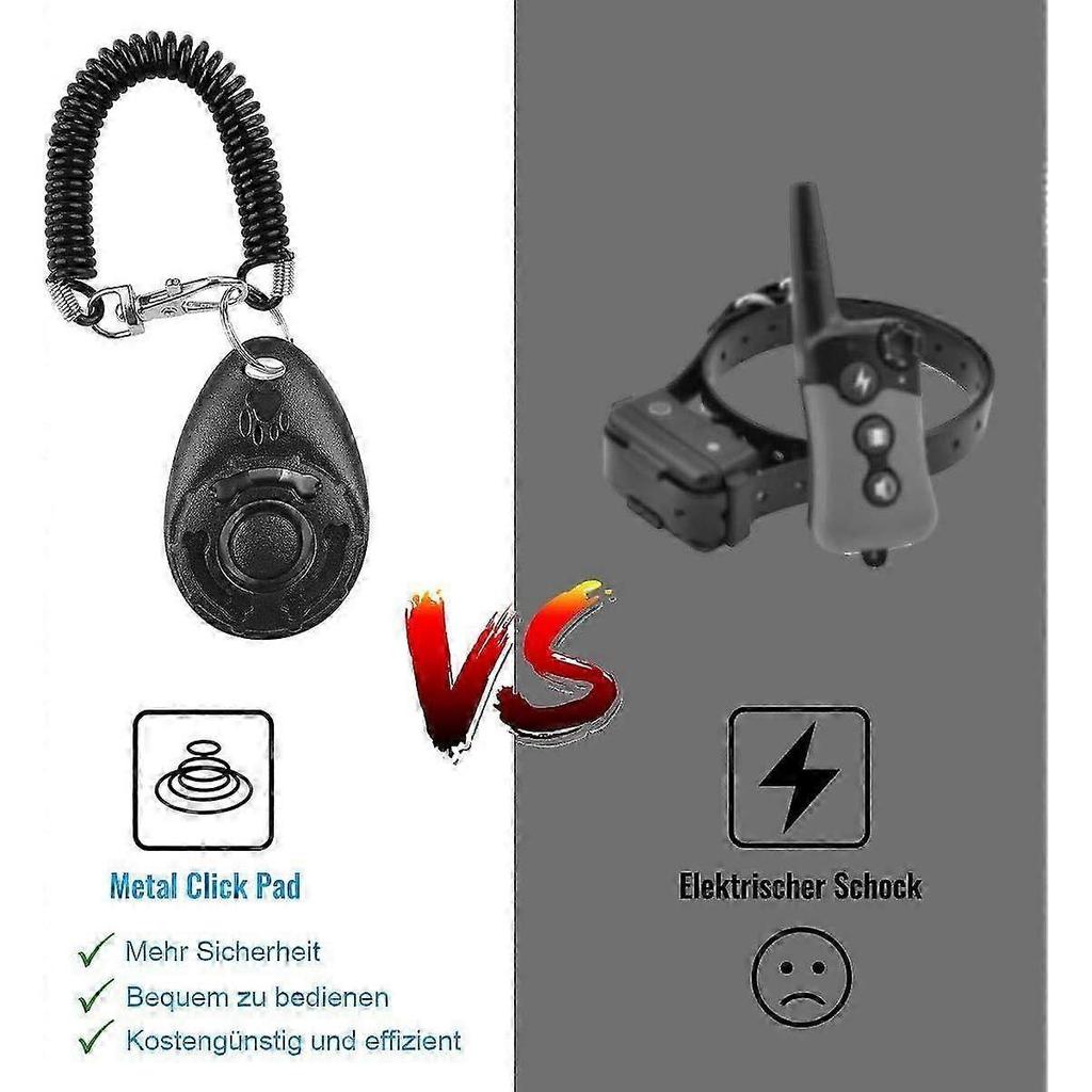 Dog Clicker, Training Clicker with Wrist Strap, Clicker with Large Button, Dog Training and Dog Training for Dog, Cat, Horse (Pack of 2)