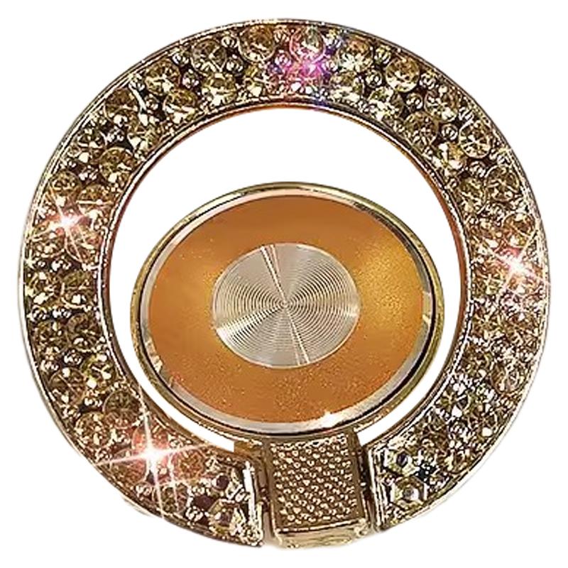 Cell Phone Ring Holder Kickstand Round Metal Rhinestones Finger Grip Loop