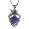Pendant Lapis Lazuli Silver Jewelry 2.5" Gemstone  Handmade Sterling Silver