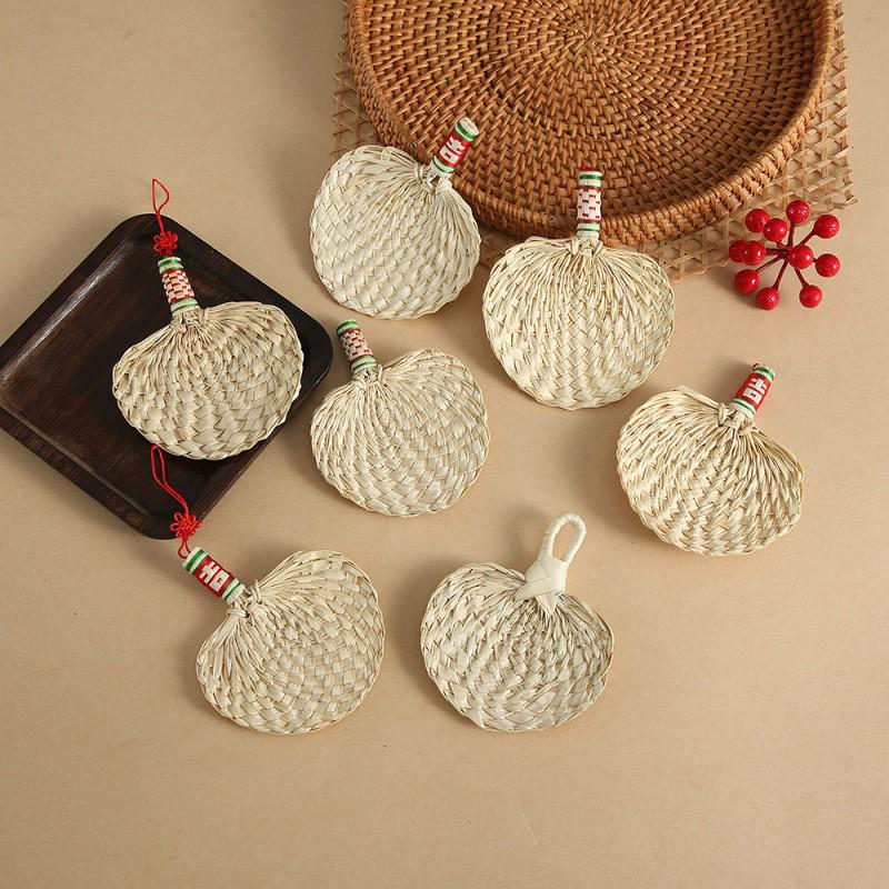 2026 Dragon Boat Festival Mugwort Fan Pendant & Indoor Sachet Bells for Door Handle and Decoration