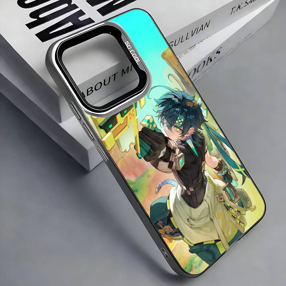 K-Kinich G-Genshin I-Impact Цветной Серебристый Задний Чехол Для Телефона Для IPhone 17 16 15 14 13 12 11 Plus Pro Max Plus