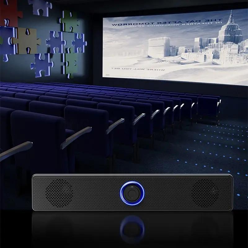 4D Surround Soundbar Bluetooth 5.0 Компьютерные колонки Проводной стерео сабвуфер Саундбар для ноутбука ПК Домашний кинотеатр ТВ Aux динамик