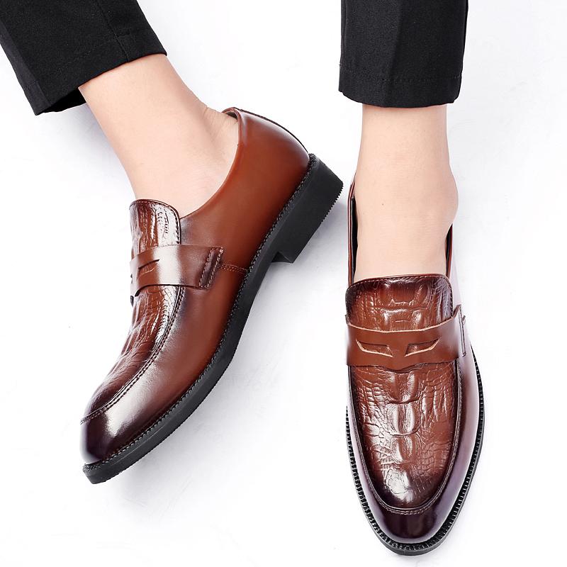 Роскошный бренд, модная мужская повседневная обувь, мужская обувь из натуральной кожи, официальная обувь без шнуровки, мужская обувь ручной работы