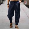 Summer  Hip-hop Breathable Cotton Linen Loose Sports Men’s Casual Pants
