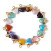 5pcs 10x13MM Natural Stone Faceted Heart Shape Pendant Charm Quartz Crystal Jewelry Accessorie For Making Earring Necklace