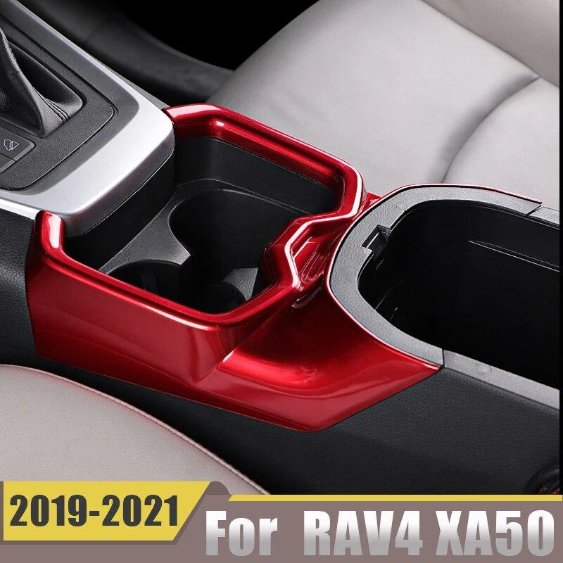 Для Toyota RAV4 RAV 4 XA50 2022Автомобильный держатель для стакана с водой с центральным управлением, рамка, наклейка, аксессуары для интерьера
