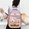 Capybara Pattern School Backpack For Kids With Durable Oxford Material And Comfortable Archshaped Shoulder Straps